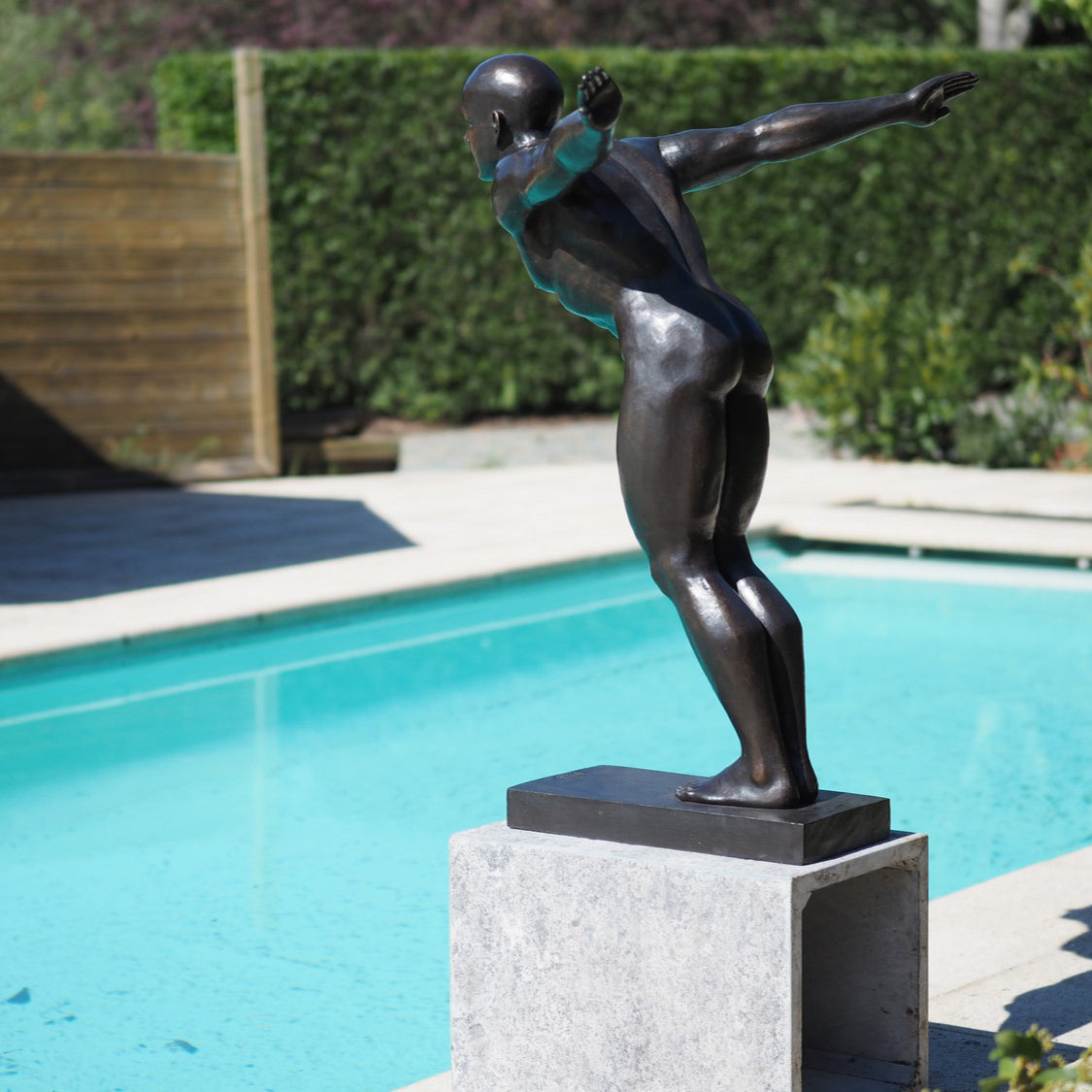 Bronzeskulptur "Schwimmer David"
