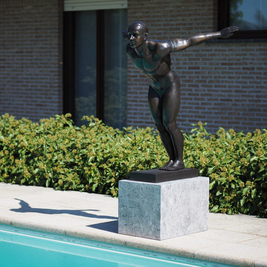 Bronzeskulptur "Schwimmer David"