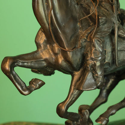Bronze sculpture "Trooper of the Plains" by Frederic Remington