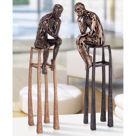 Beispielansicht der Bronzeskulptur "Die Denker im Set"