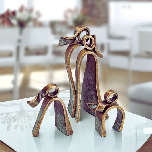 Bronzeskulptur "Familie 3-teilig"