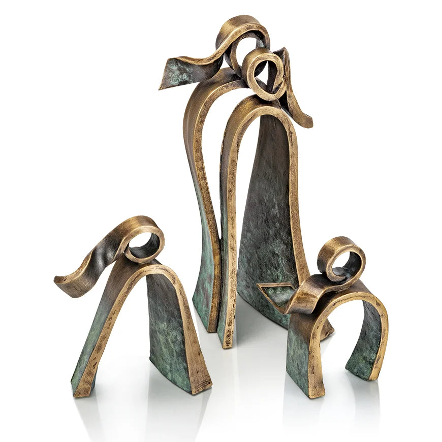 Bronzeskulptur "Familie 3-teilig"