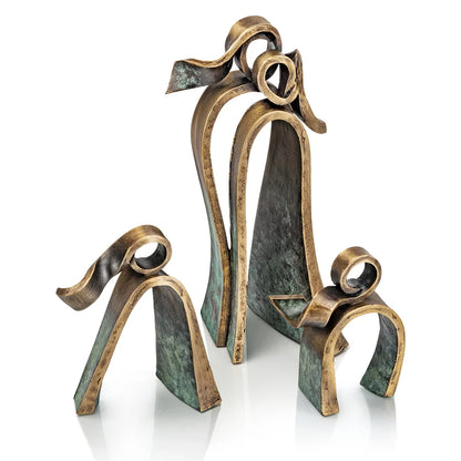 Bronzeskulptur "Familie 3-teilig"
