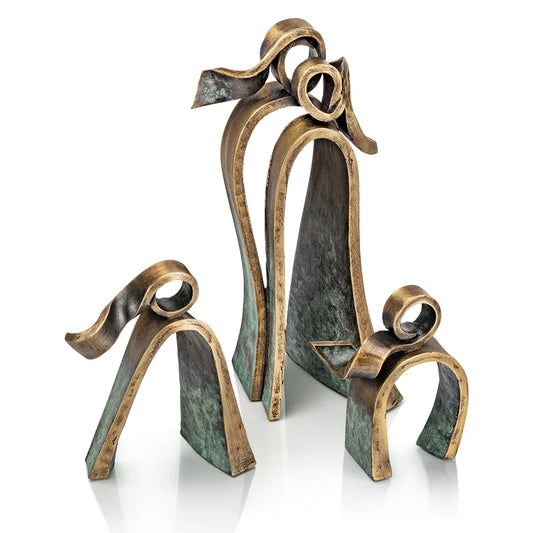Bronzeskulptur "Familie 3-teilig"