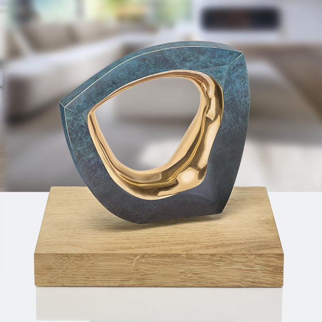 Bronzeskulptur "Lebensblick" von Teresa Wild