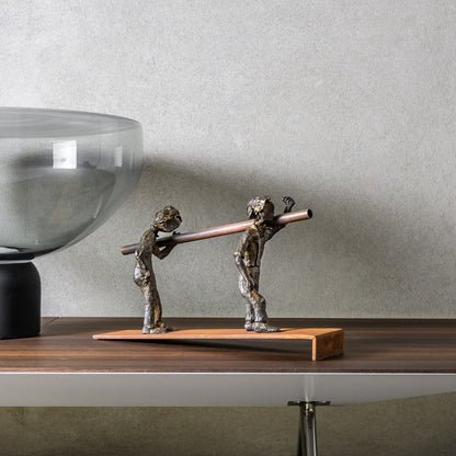 Bronze sculpture "Teamwork" by Freddy De Waele 