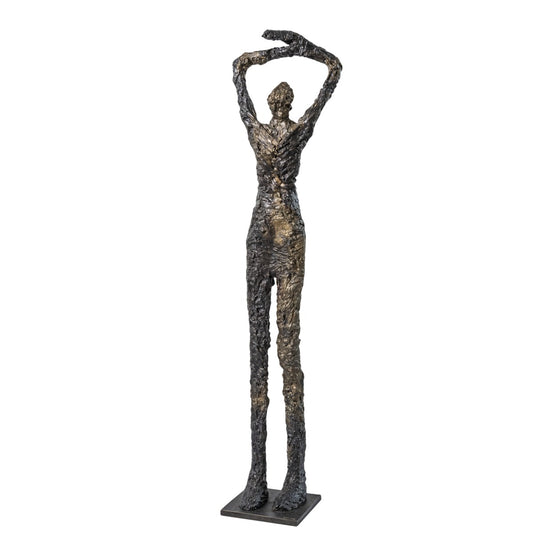 Bronze sculpture "Moon Staring" by Ann Vrielinck 
