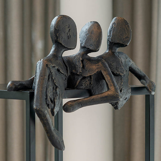 Bronze Skulptur Let's Talk von Guy Buseyne