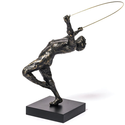 Bronze sculpture "Ribbon Dancer" by Jacques Vanroose 