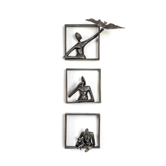 Bronze sculpture "Outside View" by Jacques Vanroose 