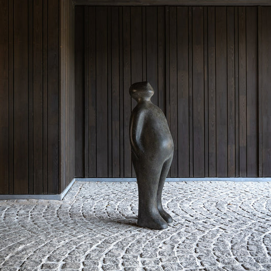 Sculpture "The Visitor 120 - Bronze" by Guido Deleu 