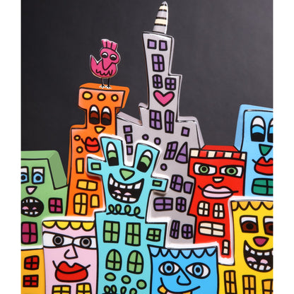 Porcelain sculpture "Summer in the City" by James Rizzi