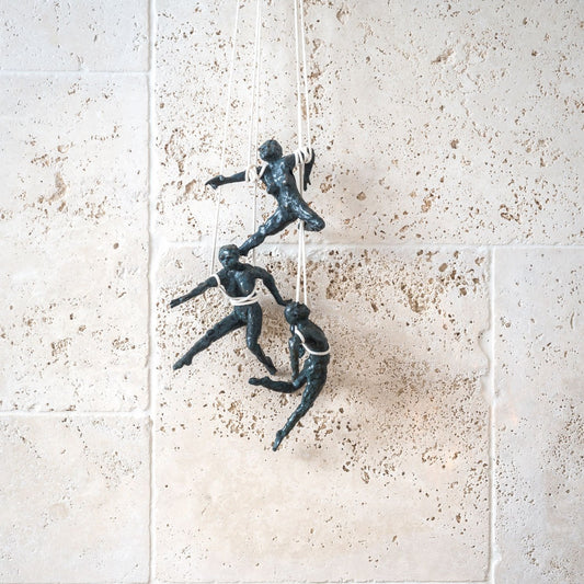 Bronze sculpture "Interlace" by Jacques Vanroose 