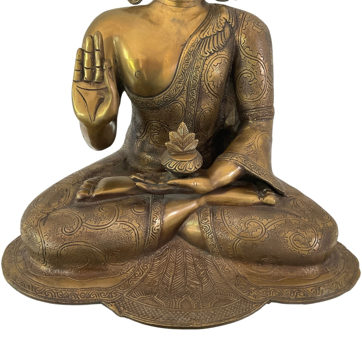 Sitting Buddha made of brass - 47cm