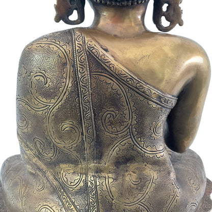 Sitting Buddha made of brass - 47cm