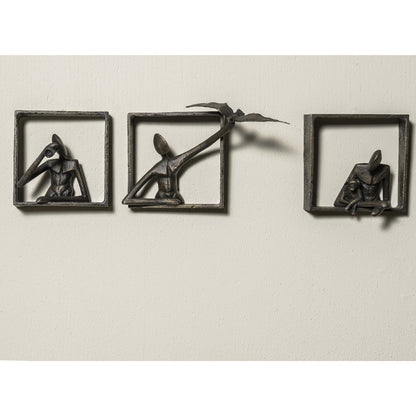 Bronze sculpture "Outside View" by Jacques Vanroose 