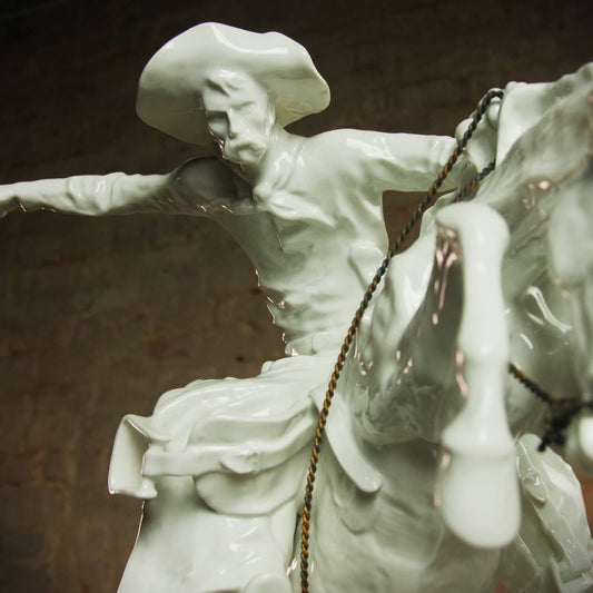 Porcelain sculpture "Broncho Buster" by Frederic Remington