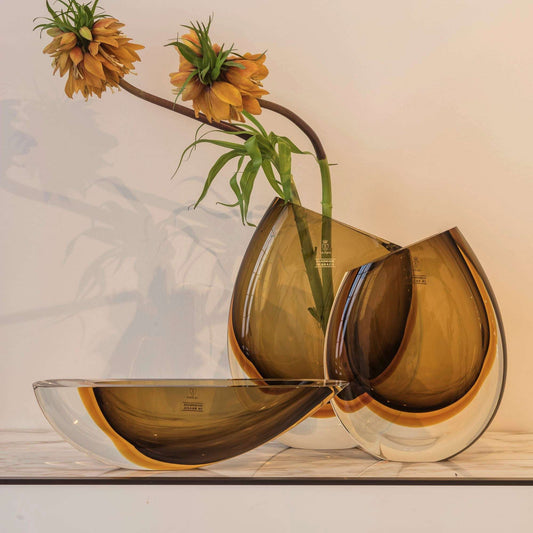 Glasvase "Cá d’Oro-Vasen" Set von Seguso