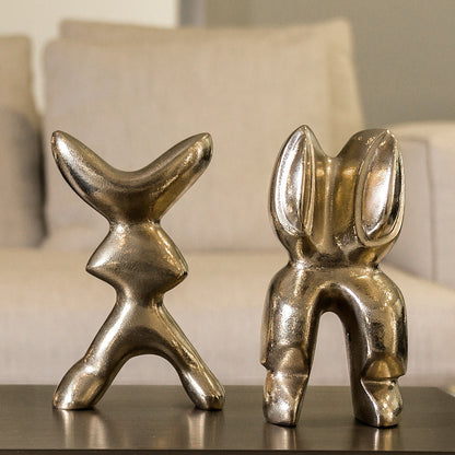Bronzefigur Sif und Tyr poliert