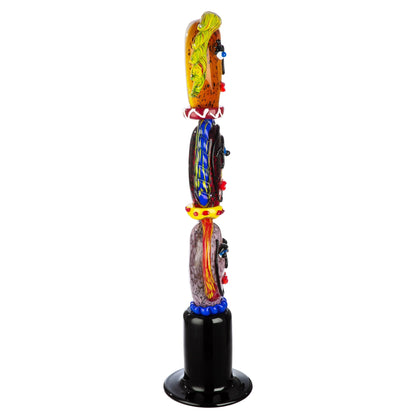 Sculpture "Poseidos - Three Faces" made of glass