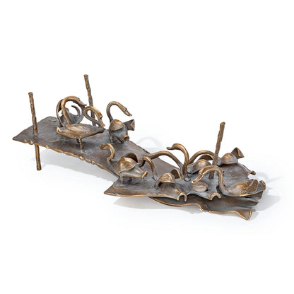 Bronzeskulptur "Schwäne am Rhein" von Kurtfritz Handel