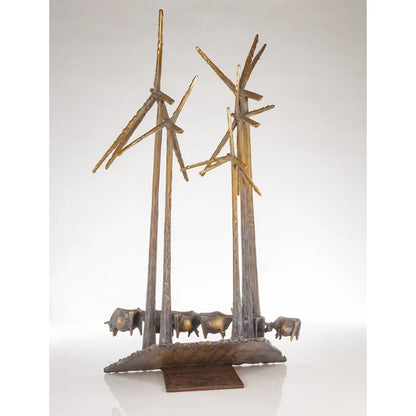 Bronzeskulptur "Windweide" von Kurtfritz Handel