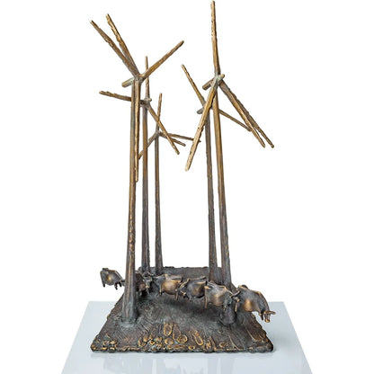 Bronzeskulptur "Windweide" von Kurtfritz Handel