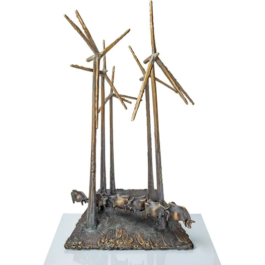 Bronzeskulptur "Windweide" von Kurtfritz Handel