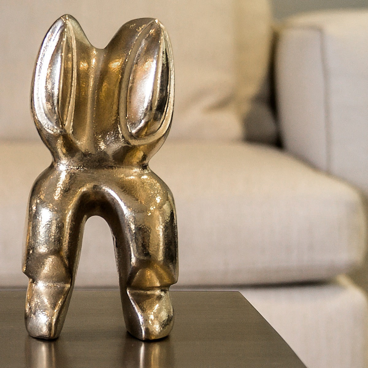 Bronzefigur Tyr aus polierter Bronze